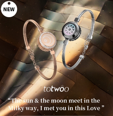 Experience the Perfect Connection of Love and Heartbeats with Totwoo Sun & Moon Smart Vibration Bracelets
