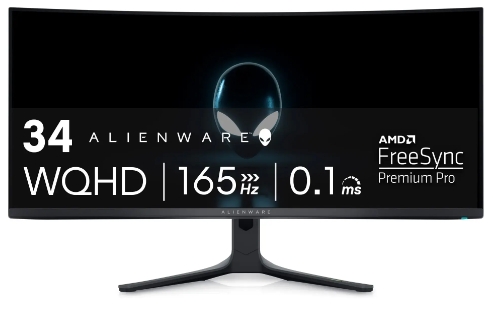 Alienware - AW3423DWF 34" QD-OLED Curved 165Hz .1-ms Ultrawide FreeSync Gaming Monitor with HDR