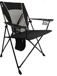 Kijaro Foldable Camping Chair, Vik Black, Polyester, Mesh, Steel, Portable, Durable, Unisex