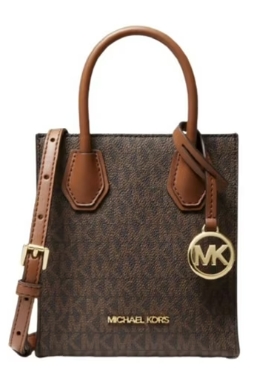 Michael Kors Mercer Extra-Small Logo and Leather Crossbody Bag