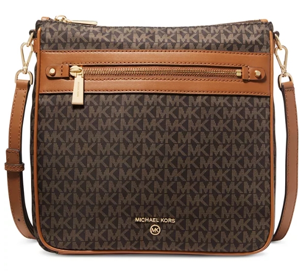 Michael Kors Logo Jet Set Charm Large North South Nylon Crossbody