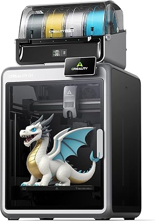 Creality K2 Combo 3D Printer, Multicolor Printing with CFS, High-Speed 600mm/s, Smart Auto Leveling, Quiet Printing, 300°C Nozzle, Dual AI Camera, Direct Drive Extruder, Build Volume 260x260x260mm