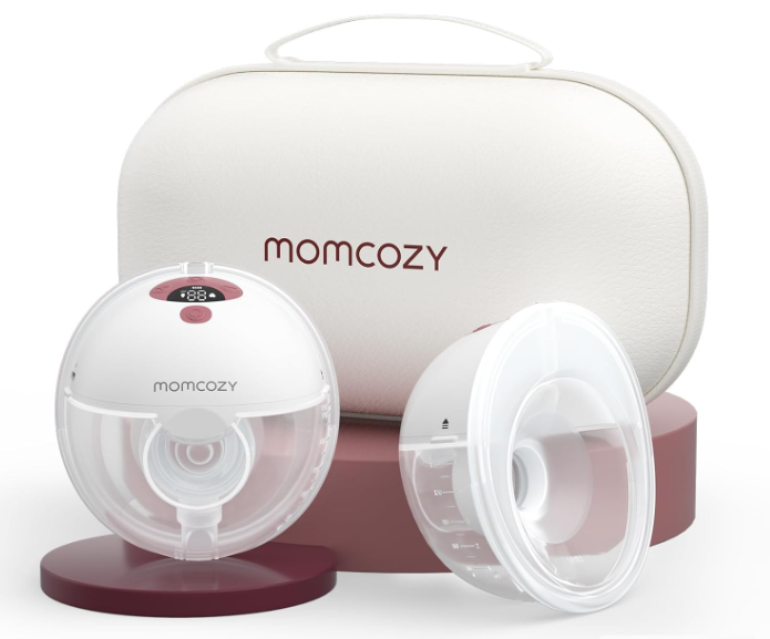 Momcozy M5 Hands-Free Wearable Breast Pump, Double-Sealed Flange for Baby-Like Comfort, 3 Modes & 9 Suction Levels, Portable Electric Pump – 24mm