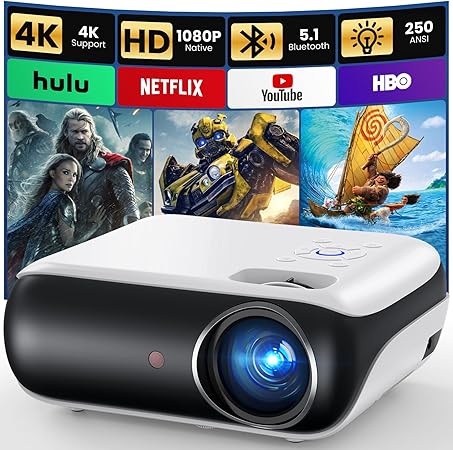 HAPPRUN Native 1080P Bluetooth Projector