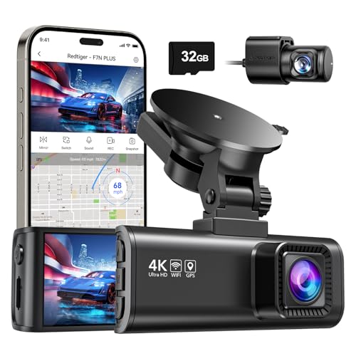 REDTIGER Dash Cam Front Rear, 4K/2.5K Full HD Dash Camera for Cars