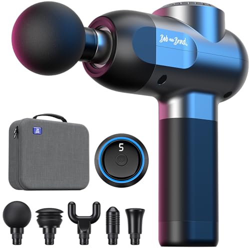 BOB AND BRAD C2 Massage Gun, FSA Eligible & HSA Approved Deep Tissue Percussion Massager Gun, Muscle Massager with 5 Speeds and 5 Heads, Electric Back Massagers for Professional Athletes Home Gym C2 Classic (Deep Tissue Therapy)
