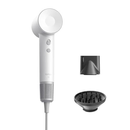 Laifen Hair Dryer SE, 200 Million Negative Ionic Blow Dryer with 105,000 RPM Brushless Motor 1400W Powerful Fast Drying High-Speed Low Noise Hairdryer with Magnetic Attachments