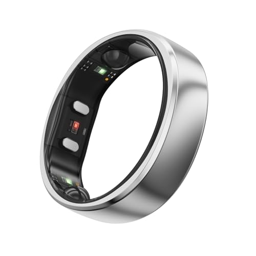 RingConn Gen 2, World&rsquo;s First Smart Ring with Sleep Apnea Monitoring, No APP Subscription, 12-Day Battery Life, Stress/Heart Rate/Women's Health Tracker, Android & iOS Compatible (Silver, Size 9)
