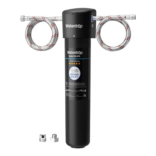 Waterdrop 15UA Under Sink Water Filter System, 2 Years, Reduces Lead, Chlorine, Bad Taste & Odor, Under Counter Water Filter Direct Connect to Kitchen Faucet, NSF/ANSI 42 Certified, USA Tech Black-Basic